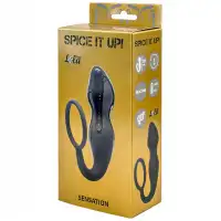 Фото Lola Toys, Россия Анальная пробка с кольцом на пенис Spice it up Sensation Dark Grey