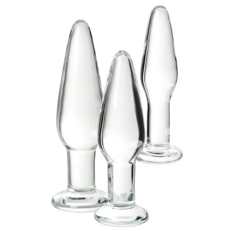 Фото Sexus Glass Набор анальных втулок из стекла Sexus Glass