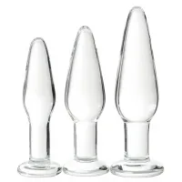 Фото Sexus Glass Набор анальных втулок из стекла Sexus Glass