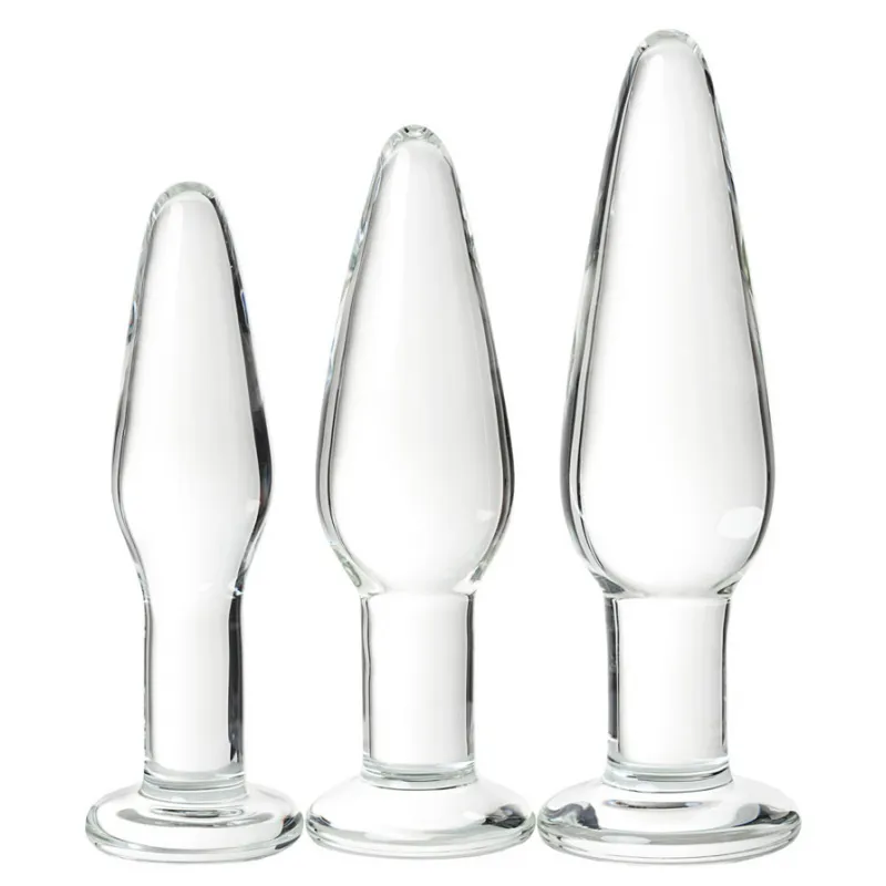 Фото Sexus Glass Набор анальных втулок из стекла Sexus Glass