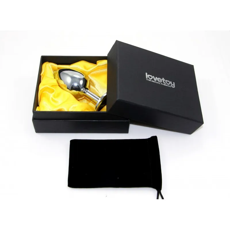 Изображение Lovetoy, Китай Анальная пробка из стали с прозрачным кристаллом Clear Rosebud Classic S