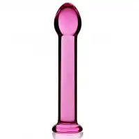 Фото Lovetoy, Китай Гладкий розовый фаллоимитатор из стекла 17 см