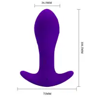 Фото Pretty Love, Китай Анальная пробка для ношения с вибрацией Pretty Love Anal Plug Massager фиолетовая