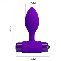Изображение Pretty Love, Китай Анальная втулка с вибрацией Pretty Love Vibra Butt Plug фиолетовая