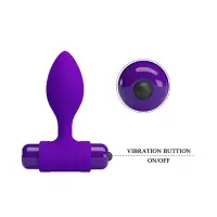 Изображение Pretty Love, Китай Анальная втулка с вибрацией Pretty Love Vibra Butt Plug фиолетовая