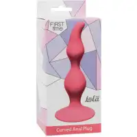 Фото Lola Toys, Россия Розовая анальная втулка на присоске Сurved Anal Plug