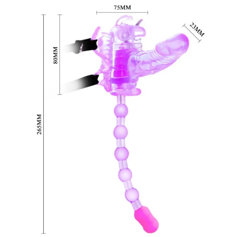 Изображение Baile, Китай Стимулятор бабочка с отростком и анальной цепочкой