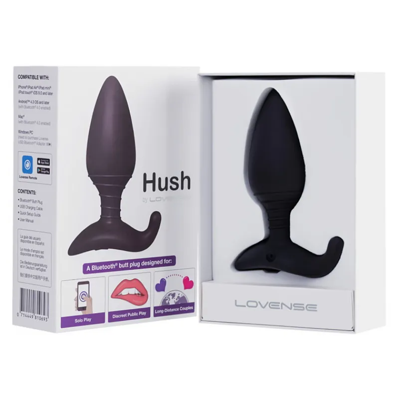 Lovense, США Анальная смарт-пробка Lovense Hush S диаметр 3,8 см — купить в Минске Фото Lovense, США Анальная смарт-пробка Lovense Hush S диаметр 3,8 см