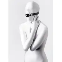 Фото KISSEXPO Черный силиконовый кляп-шар