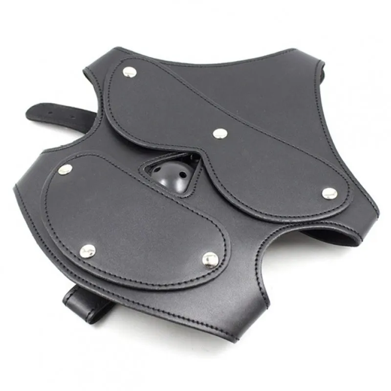 Фото KISSEXPO Черная маска с кляпом и с шорами на глаза и рот