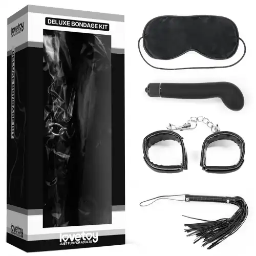 Lovetoy, Китай Набор для ролевых игр Deluxe Bondage Kit (маска, наручники, плеть, G-вибратор) — купить в Минске Изображение Lovetoy, Китай Набор для ролевых игр Deluxe Bondage Kit (маска, наручники, плеть, G-вибратор)
