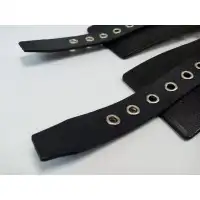 Фото  Наручники черные Hand Made из натуральной кожи