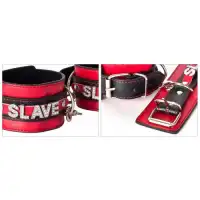 Изображение KISSEXPO Наручники БДСМ красно-черные Slave