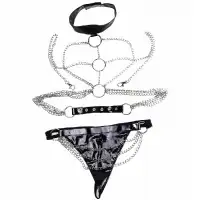 Фото KISSEXPO Топ из металлических цепочек и трусики