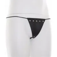 Фото KISSEXPO Универсальные черные стринги с заклепками