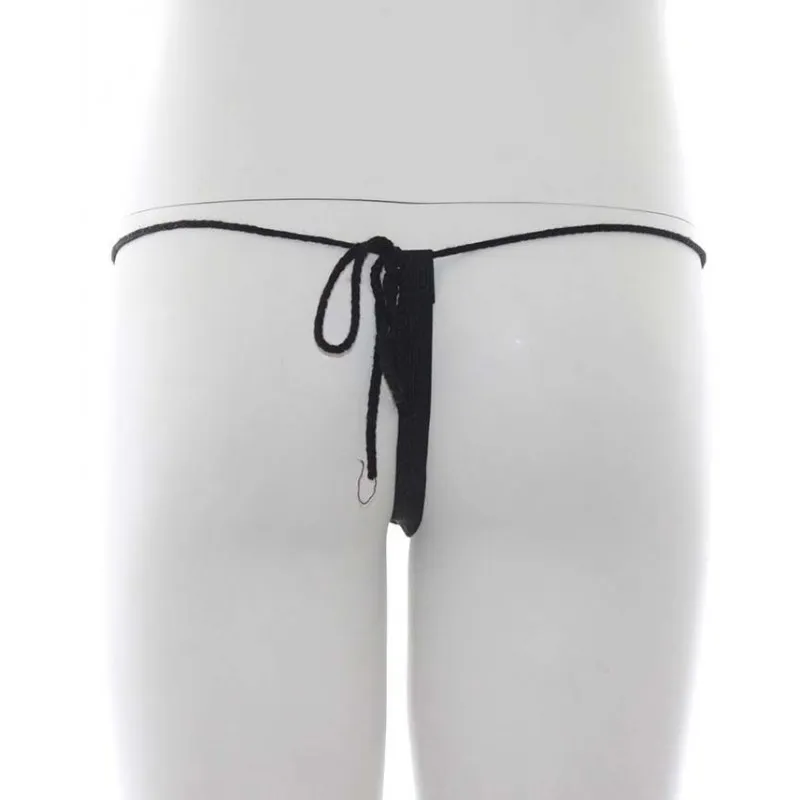 Фото KISSEXPO Универсальные черные стринги с заклепками