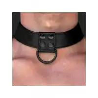 Изображение Lovetoy, Китай Черный матовый ошейник с поводком на цепи Bondage Fetish