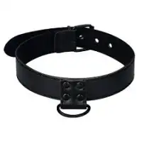 Изображение Lovetoy, Китай Черный матовый ошейник с поводком на цепи Bondage Fetish