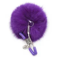 Фото KISSEXPO Зажимы на соски с фиолетовыми помпонами — купить в Минске | Адам и Ева