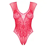 Изображение Obsessive, Польша Сексуальное красное боди в сетку с доступом S/L