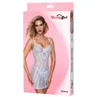 Изображение Candy Girl, Гонконг Белое кружевное платье и трусики-стринги Candy Girl Phoebe L/XL