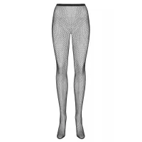 Изображение Obsessive, Польша Необычные черные колготки в сетку с плетением сзади S/L