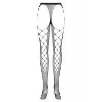 Изображение Obsessive, Польша Необычные черные колготки в сетку с плетением сзади S/L
