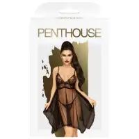 Изображение Penthouse, Германия Эротический черный бэби-долл со стрингами Penthouse Naughty Doll S/M