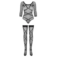 Фото Obsessive, Польша Эротичный комплект из боди в сетку и чулок S/L