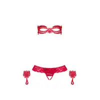 Фото Obsessive, Польша Пикантный красный комплект Hetea L/XL
