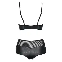 Изображение Obsessive, Польша Дерзкий черный комплект из материала Wet Look Leatheria S/M