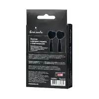 Фото Erolanta Lingerie Черные пэстисы в форме сердец с розами и кисточками