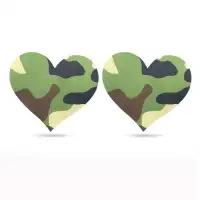 Фото Lovetoy, Китай Набор патриотических пэстисов для груди Camo Stars and Heart Nipple Pasties