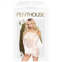Фото Penthouse, Германия Соблазнительная прозрачная сорочка со стрингами Penthouse Lip Smacker M/L