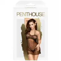Фото Penthouse, Германия Прозрачное черное платье и трусики-стринги Penthouse All yours S/M