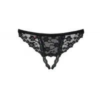 Изображение Obsessive, Польша Черные трусики-стринги с доступом Letica L/XL