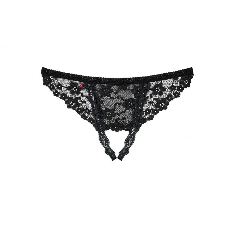 Изображение Obsessive, Польша Черные трусики-стринги с доступом Letica L/XL