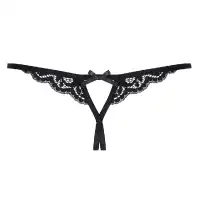 Obsessive, Польша Черные кружевные стринги с открытой промежностью L/XL — купить в Минске Изображение Obsessive, Польша Черные кружевные стринги с открытой промежностью L/XL