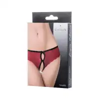 Изображение Erolanta Lingerie Эротические кружевные трусики с бантиком и доступом между ножек 50-52 размер