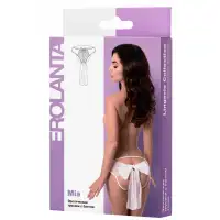 Изображение Erolanta Lingerie Эротические трусики белого цвета с бантом Erolanta Mia S