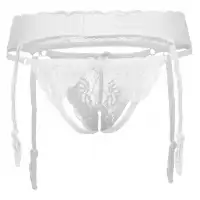 Изображение Erolanta Lingerie Эротический комплект Deborah пояс для чулок и трусики с доступом 42-44