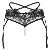 Изображение Erolanta Lingerie Кружевные трусики-пояс с жемчужной нитью Erolanta Wendy 50-52