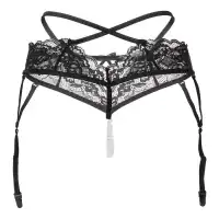 Изображение Erolanta Lingerie Кружевные трусики-пояс с жемчужной нитью Erolanta Wendy 50-52