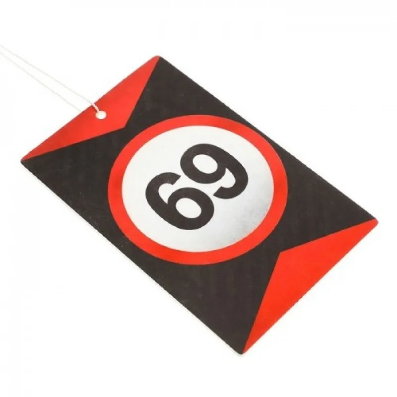 Изображение  Ароматизатор в авто бумажный Sexdrive 69 чёрный лёд