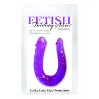 Фото PipeDream, США Двухголовый фаллоимитатор Lucky Lady Dual Stimulator фиолетовый