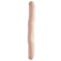 Фото PipeDream, США Двухсторонний фаллоимитатор Basix Rubber Works Double Dong Flesh 34 см