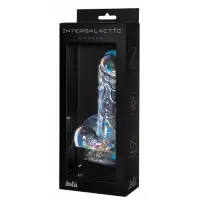 Изображение Lola Toys, Россия Прозрачный фаллоимитатор с мошонкой Intergalactic Oxygen 18 см