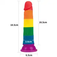 Фото Lovetoy, Китай Радужный фаллоимитатор Prider Dildo 19 см