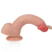 Изображение Lovetoy, Китай Фаллоимитатор на присоске с мошонкой Dual-Layered Silicone Dildo 22 см