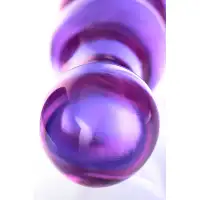 Фото Sexus Glass Двусторонний фаллоимитатор из фиолетового стекла Sexus Glass 22 см
